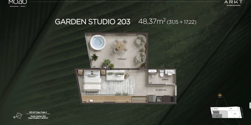 Garden Studio 203 MO.dO Copacabana Posto 4