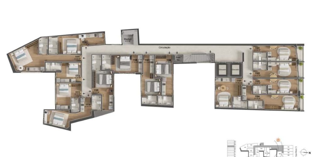 Planta do Agora Studios Boutique