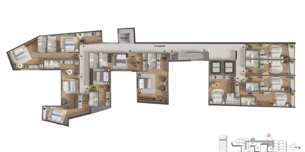 Planta do Agora Studios Boutique