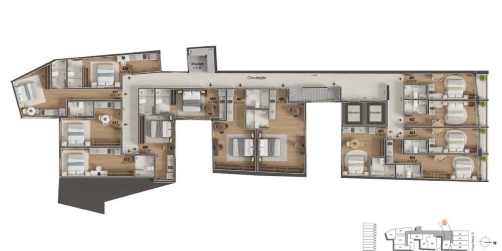Planta do Agora Studios Boutique