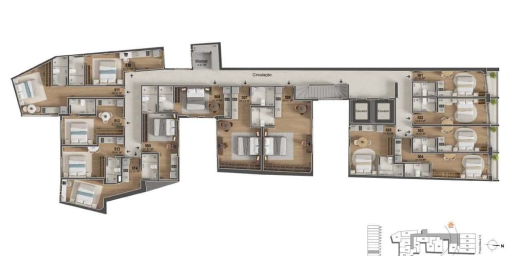 Planta do Agora Studios Boutique