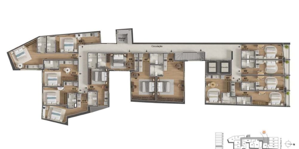 Planta do Agora Studios Boutique