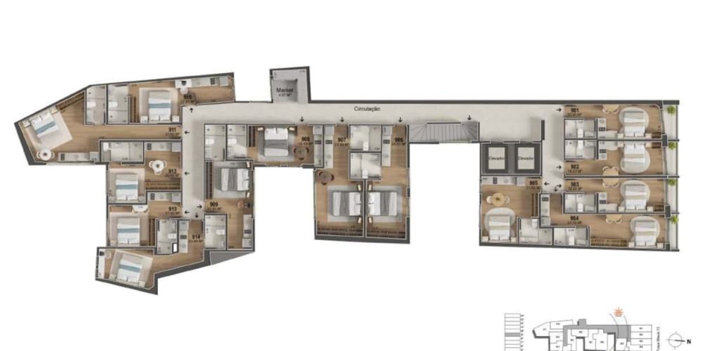 Planta do Agora Studios Boutique
