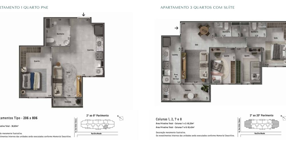 Planta do CTV Linea Residencial