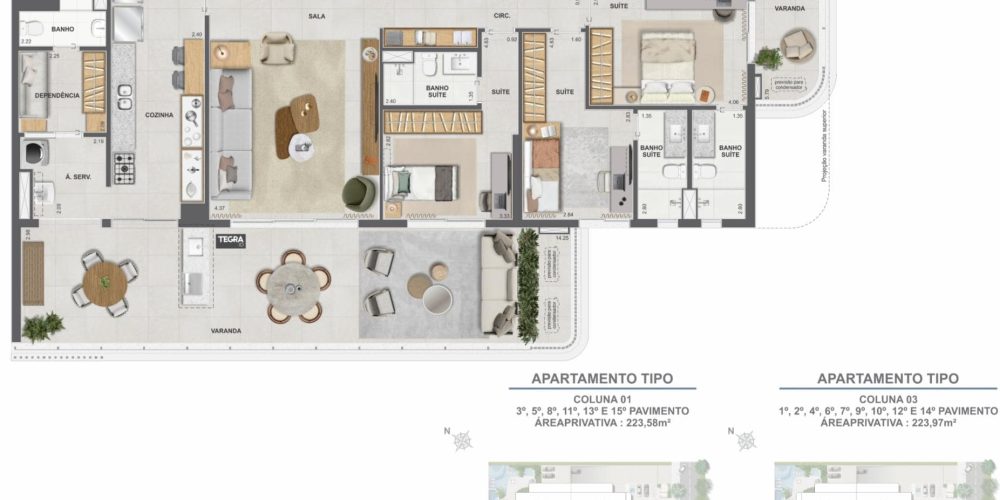 Planta do Singular Private Residence