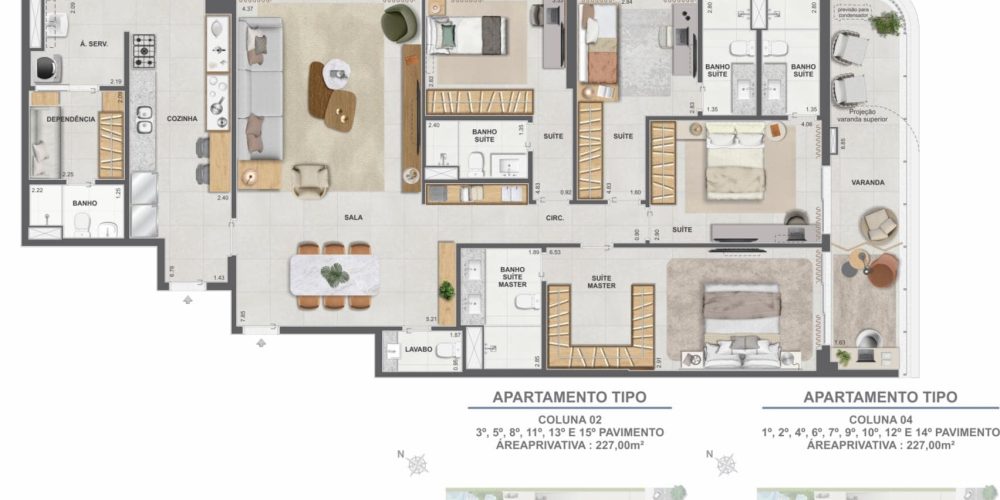 Planta do Singular Private Residence