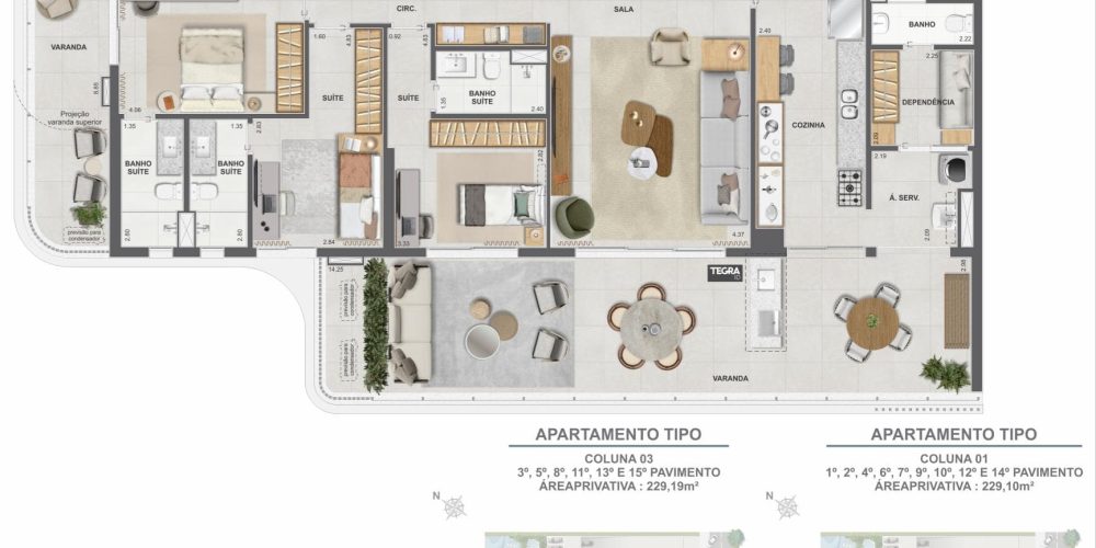 Planta do Singular Private Residence