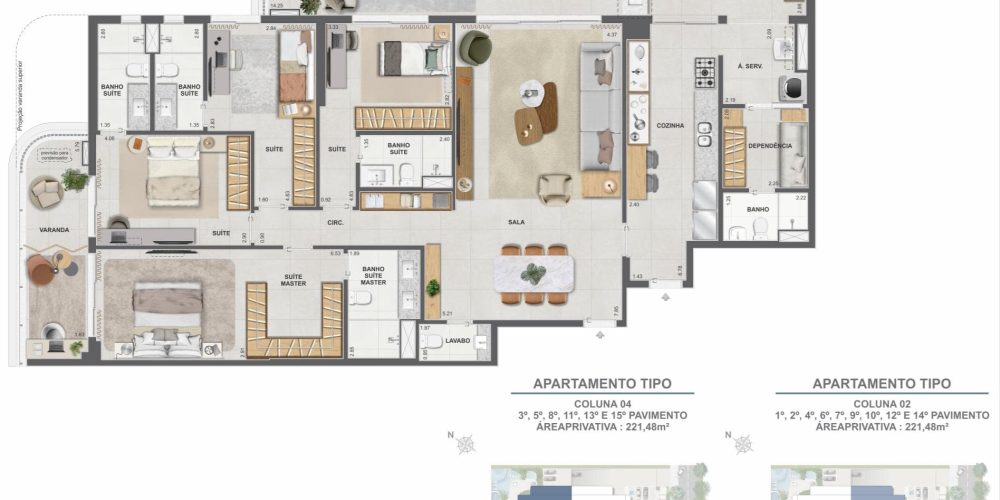 Planta do Singular Private Residence
