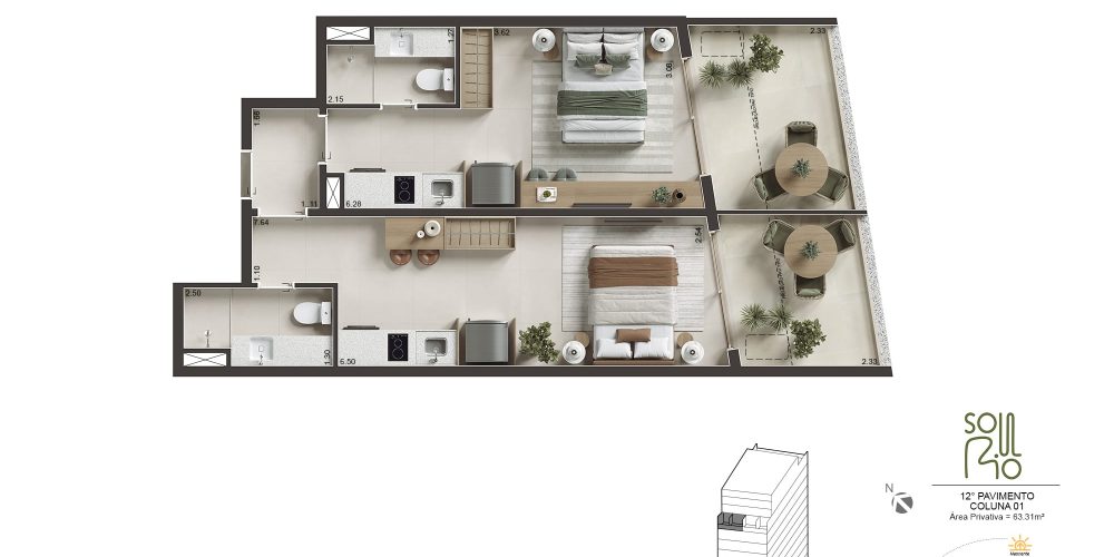 Planta do Soul Rio Barata Ribeiro