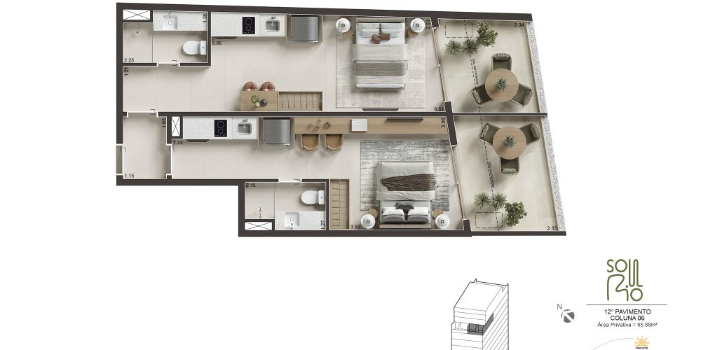 Planta do Soul Rio Barata Ribeiro