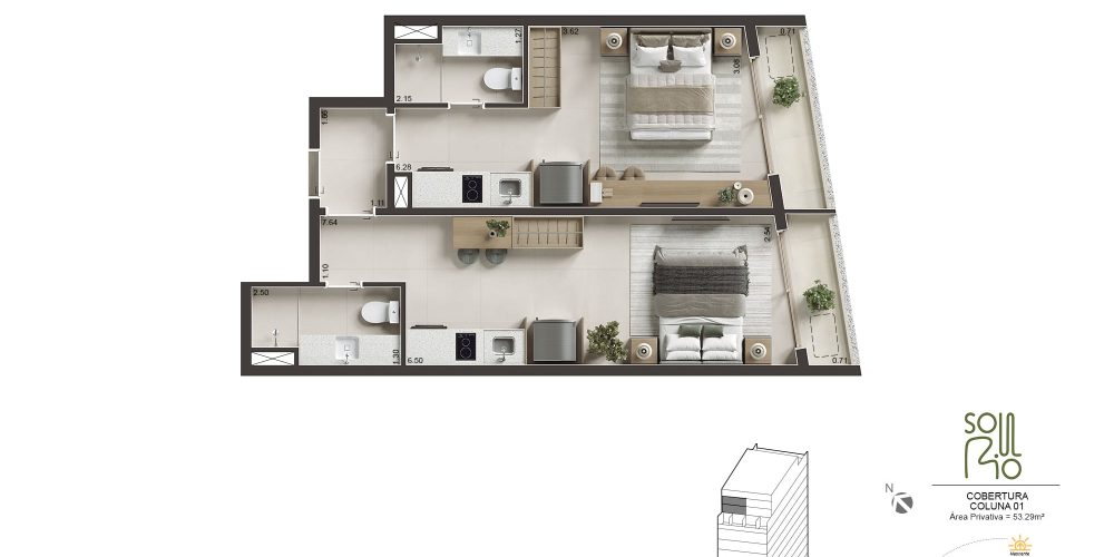 Planta do Soul Rio Barata Ribeiro