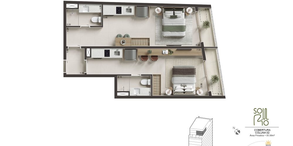 Planta do Soul Rio Barata Ribeiro