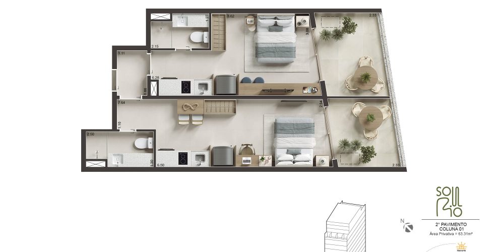 Planta do Soul Rio Barata Ribeiro