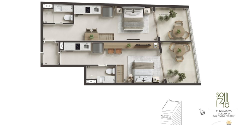 Planta do Soul Rio Barata Ribeiro