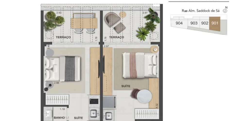saddock-ipanema-planta-double-suites-57-19m2-terraco-apto-901