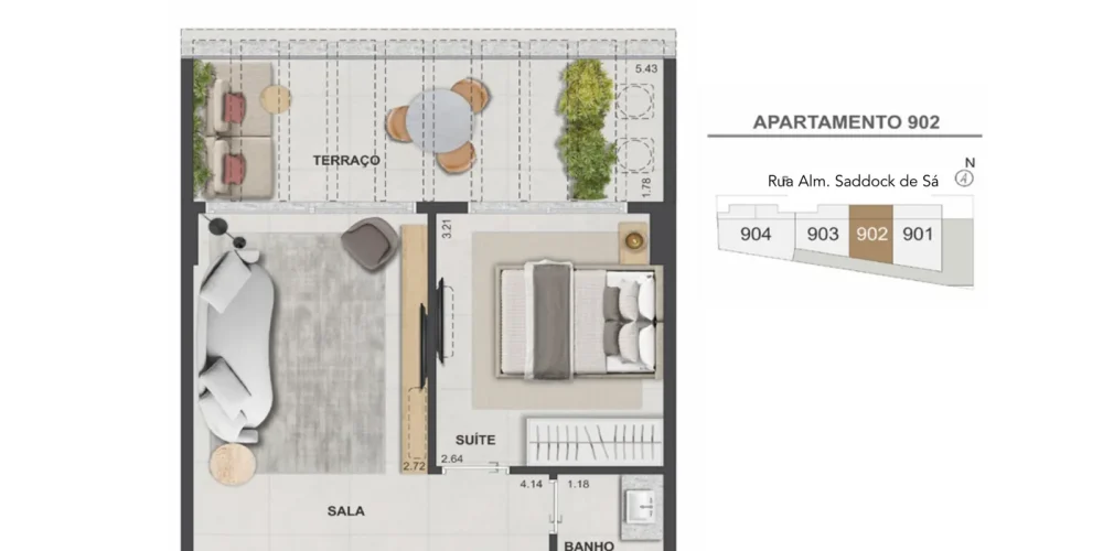 saddock-ipanema-planta-sala-quarto-44-32m2-terraco-apto-902